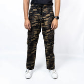 Camo Trousers Dark Elasticated Belt