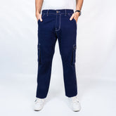 6 Pocket Cargo Trousers Blue