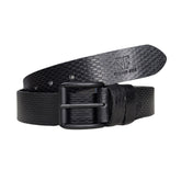 Self Texture Leather Belt Black