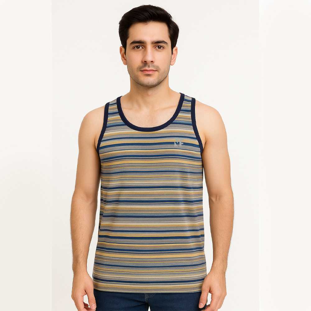 Neotrofits Tank top Yarn Dyed Blue Strips
