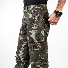 NeotroFits Cargo Trousers Camouflage (Straight Fit) Green