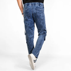 Men’s Blue Knit Denim Trousers
