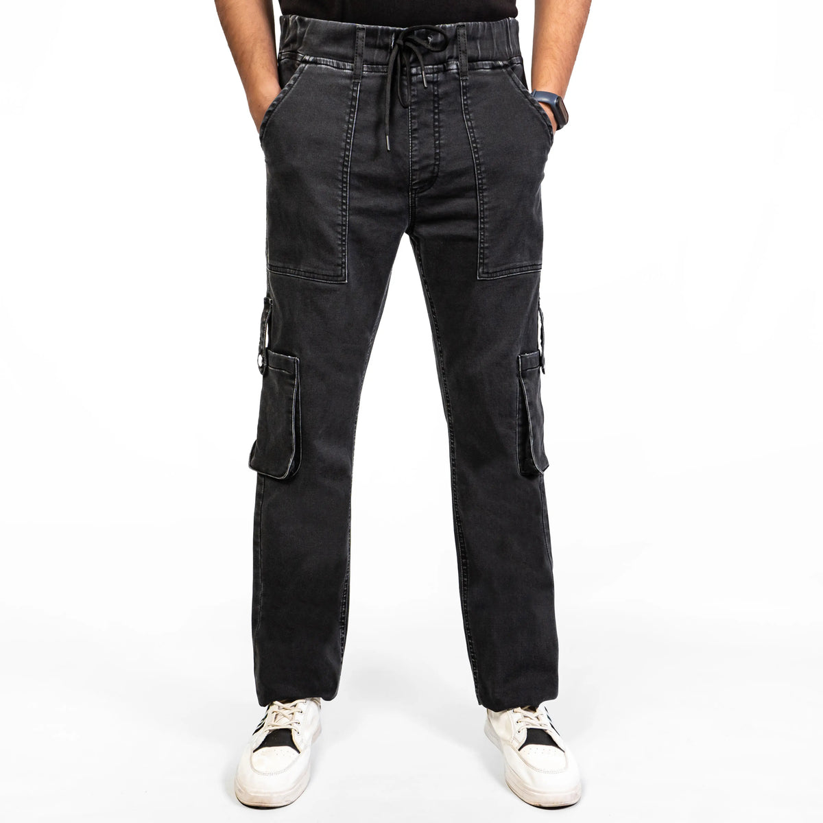 Ease – Denim Trousers 6 pocket – Black