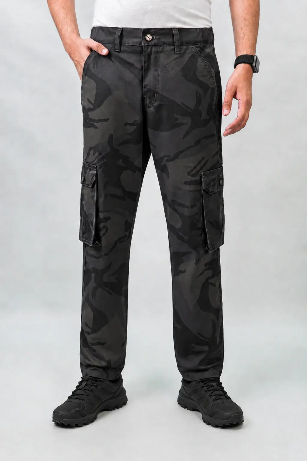 Explorer – Cargo Trousers (Straight Fit) – Camoflauge Grey