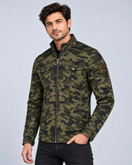 Men’s Quilted Camo Jacket – Green