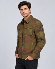 Men’s Quilted Camo Jacket – Khaki