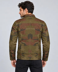 Men’s Quilted Camo Jacket – Khaki