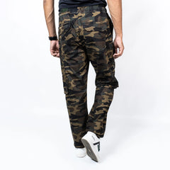 Camo Trousers Dark Elasticated Belt