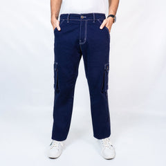 6 Pocket Cargo Trousers Blue