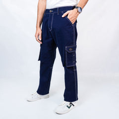 6 Pocket Cargo Trousers Blue