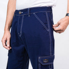 6 Pocket Cargo Trousers Blue