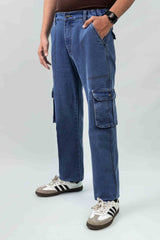 Urban – Cargo jeans Light Blue – Straight Fit