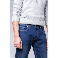 NeotroFits Slim Fit Jeans Navy Blue Ripping Effect