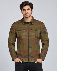 Men’s Quilted Camo Jacket – Khaki