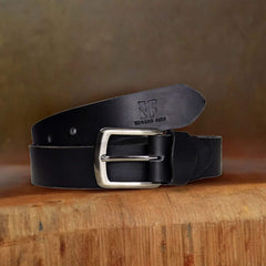 Natural Grain pullup Belt Black