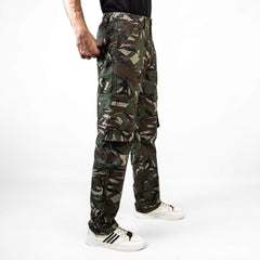 NeotroFits Cargo Trousers Camouflage (Straight Fit) Green