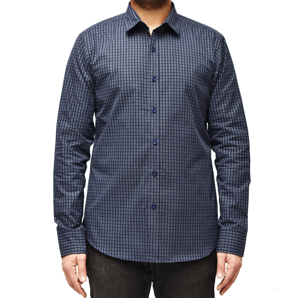 Neotrofits Casual Shirt Blue Yarn Dyed Check