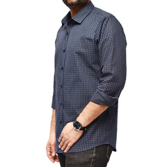 Neotrofits Casual Shirt Blue Yarn Dyed Check