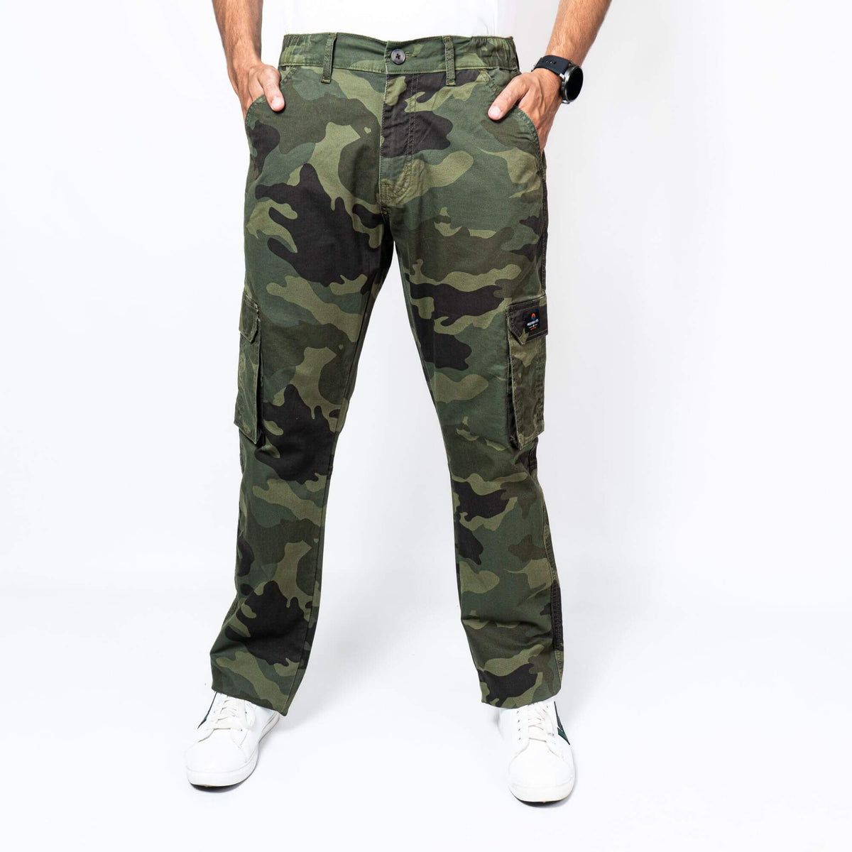 NeotroFits Cargo Trousers Camo (Straight Fit) Green