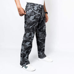 NeotroFits Cargo Trousers Camo (Straight Fit) Grey