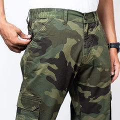 NeotroFits Cargo Trousers Camo (Straight Fit) Green