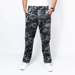 NeotroFits Cargo Trousers Camo (Straight Fit) Grey