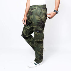 NeotroFits Cargo Trousers Camo (Straight Fit) Green