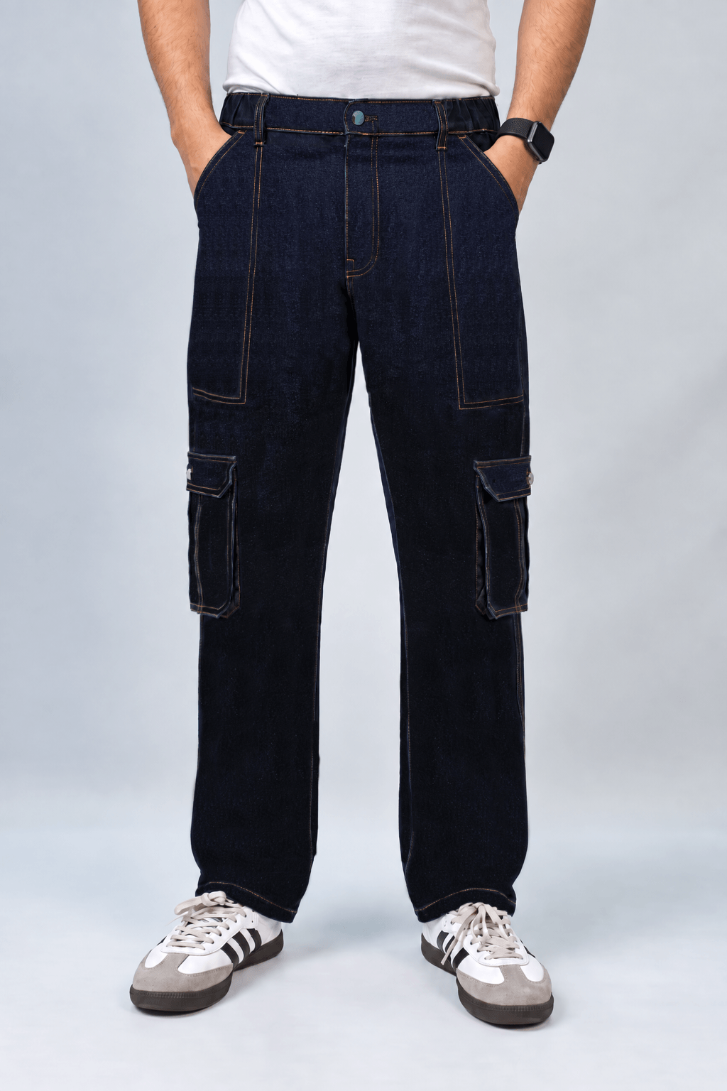 Urban – Cargo jeans Dark Blue – Straight Fit