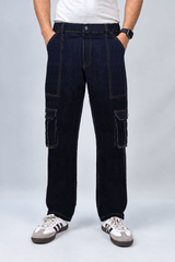 Urban – Cargo jeans Dark Blue – Straight Fit