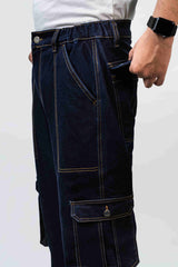 Urban – Cargo jeans Dark Blue – Straight Fit