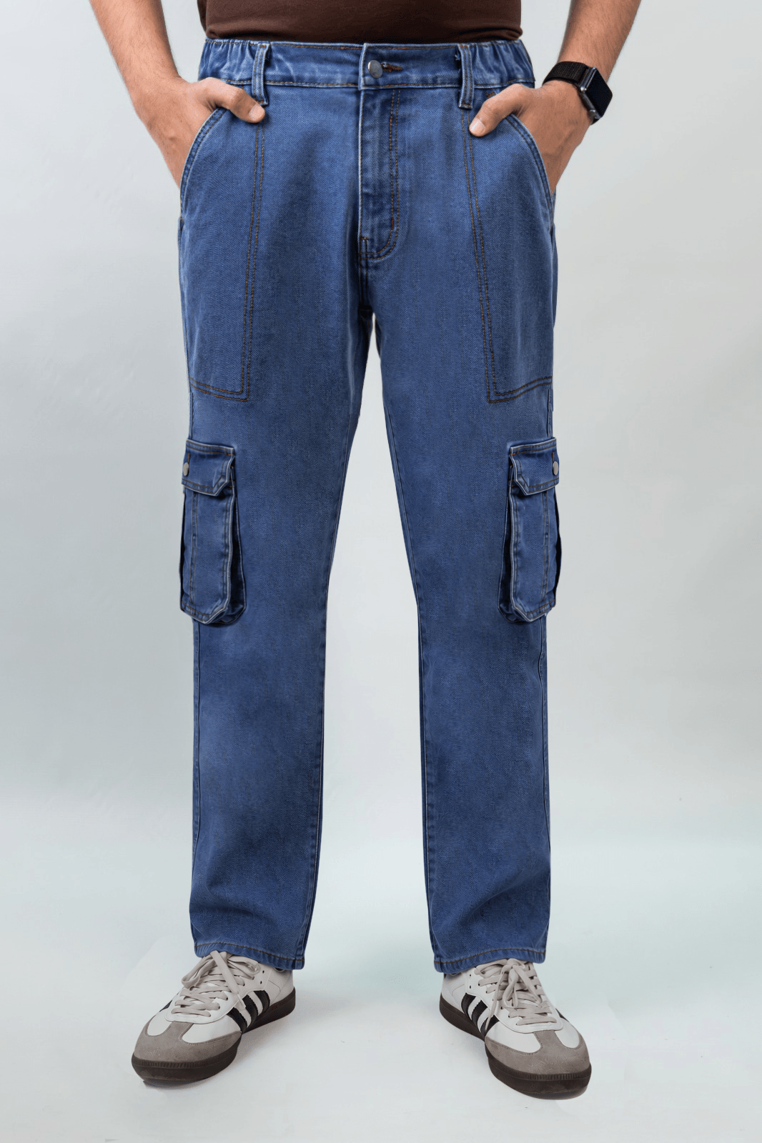 Urban – Cargo jeans Light Blue – Straight Fit