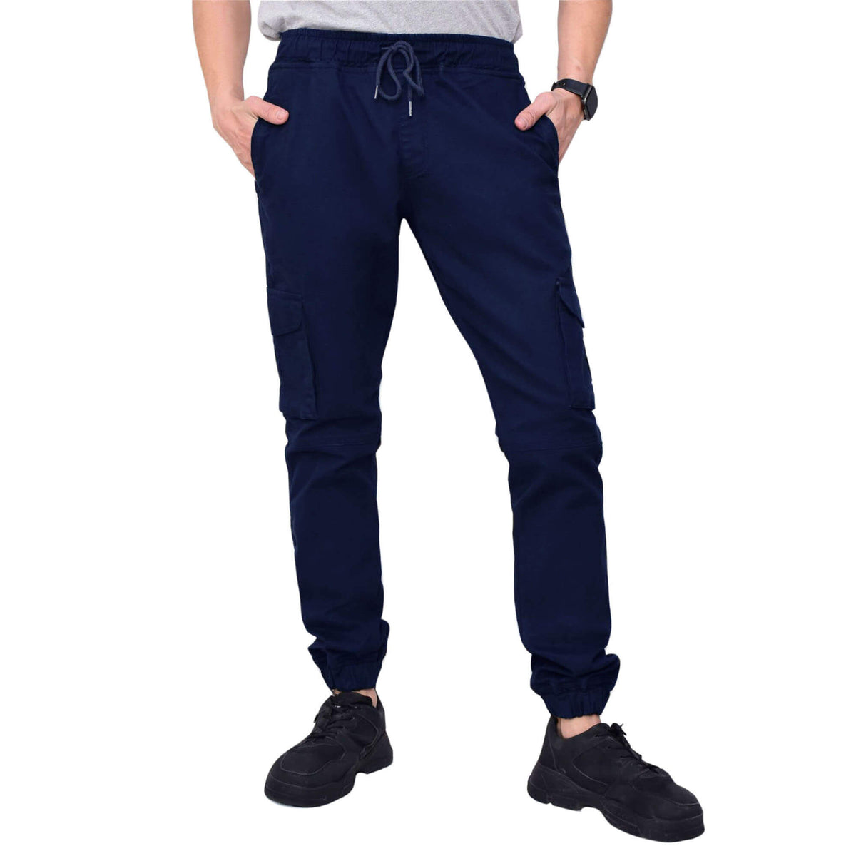 Neotrofits Cotton Cargo Trousers Navy Blue